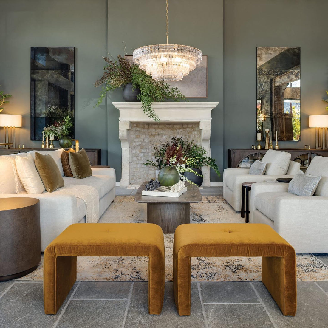 Ghiaccio Round Chandelier 36'' 48''