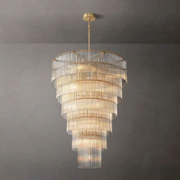 Amadeo Multi-Layer Round Glass Chandelier 36"