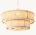 San Marco Alabaster Round 2-Tiered Chandelier - thebelacan