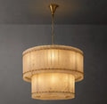 San Marco Alabaster Round 2-Tiered Chandelier - thebelacan