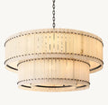 San Marco Alabaster Round 2-Tiered Chandelier - thebelacan