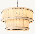 San Marco Alabaster Round 2-Tiered Chandelier - thebelacan