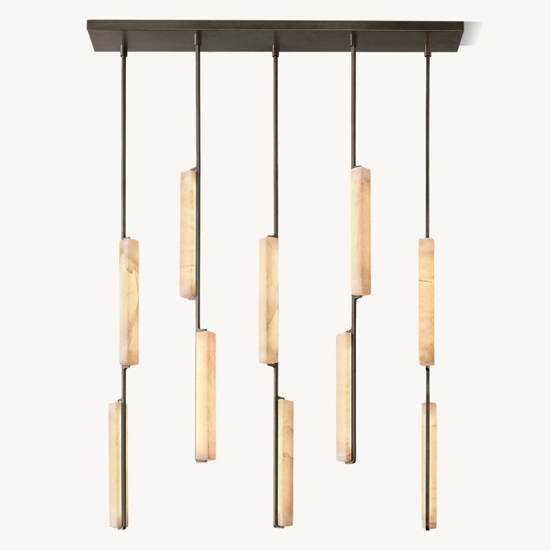 Audiobon  Alabaster Linear Chandelier 54"