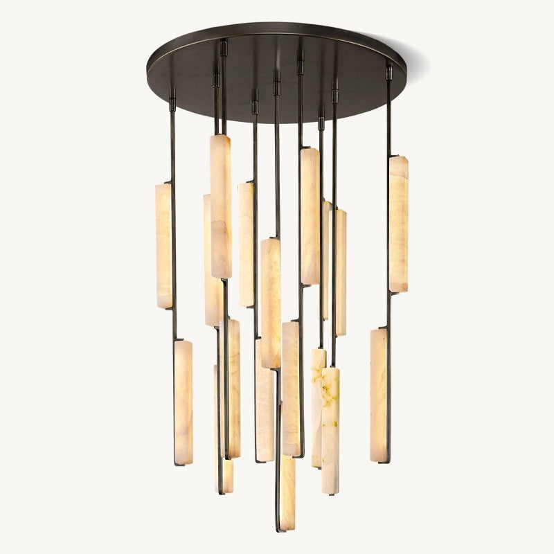 Audiobon Alabaster Round Chandelier 40"