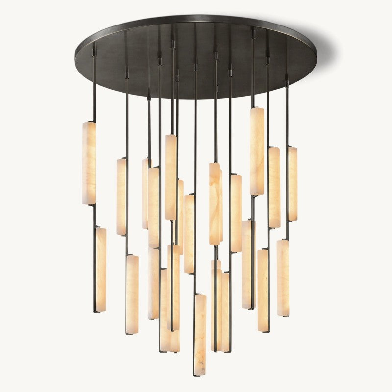 Audiobon Alabaster Round Chandelier 56"